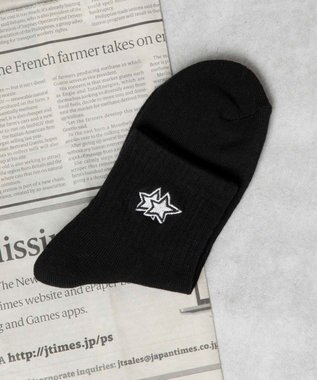 WEGO モチーフ刺繍アンクル底パイルソックス 柄3