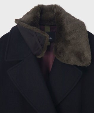 Paul Smith ウールカルゼ ロングコート ネイビー