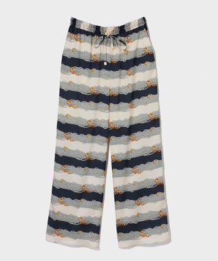 GRACE CONTINENTAL ロープボーダーパンツ ネイビー