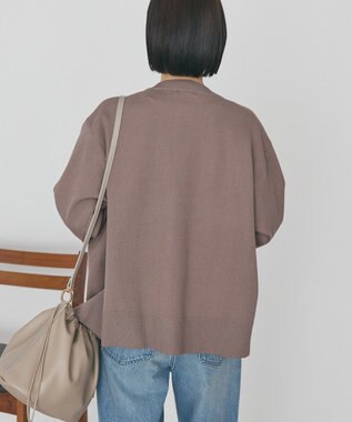 AMERICAN HOLIC クルーネックニットカーディガン Gray Beige