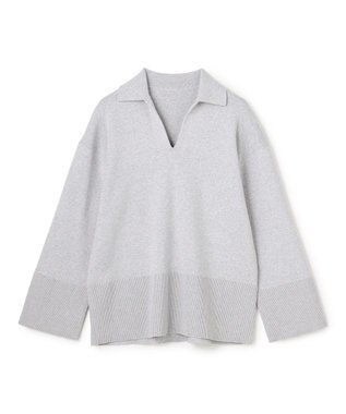 uncrave スウェットライクニット スキッパートップス TOPグレー