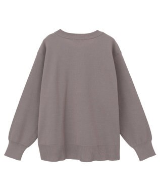 AMERICAN HOLIC クルーネックニットカーディガン Gray Beige