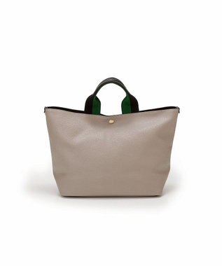 TOPKAPI 【Breath TOPKAPI】SCOTCH GRAIN スコッチグレイン プレーン 2トーンテープ ハンドル トートバッグ L グレージュ