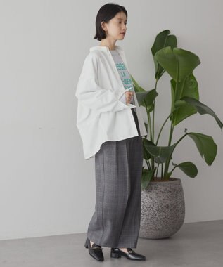 AMERICAN HOLIC イージーケアコクーンバックタックシャツ Off White