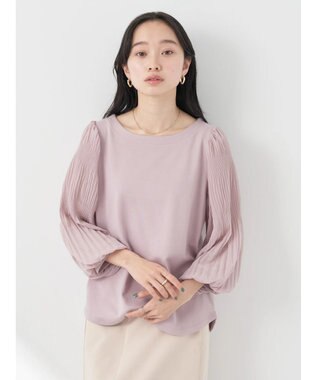 earth music&ecology マジョリカプリーツプルオーバー Grayish Pink