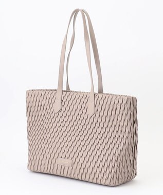 LA BAGAGERIE ランダムプリーツトートバッグ グレージュ