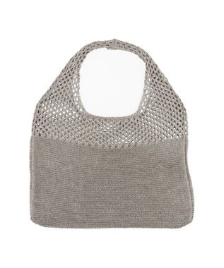 UNBILLION カシュカシュ cachecache / メタリック糸ホーボーバッグ シルバー