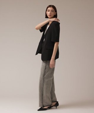 GRACE CONTINENTAL パフスリーブジャケット ブラック