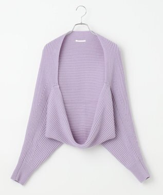 #Newans 【洗える】エアリーウールボレロカーディガン ラベンダー系