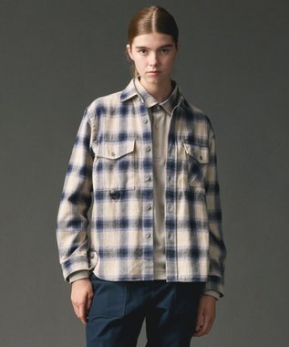 JOSEPH ABBOUD MOUNTAIN 【大人の山シャツ】メランジチェックシャツ アイボリー系4