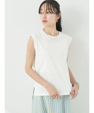 earth music&ecology ノースリーブカットソー（汗じみ防止） Off White