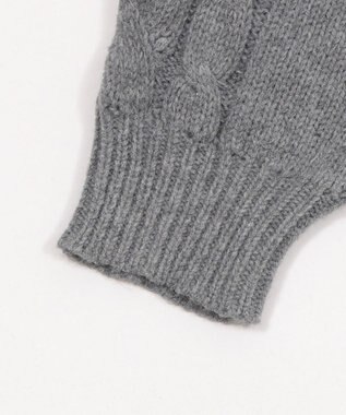 WEGO チュールリボンケーブルニット 杢グレー