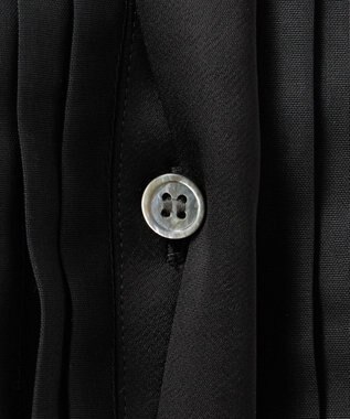 23区 L 【エステータ】コットンオーガンジー ドレスシャツ ブラック系