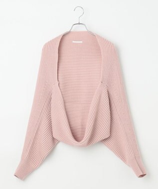 #Newans 【洗える】エアリーウールボレロカーディガン ライトピンク系