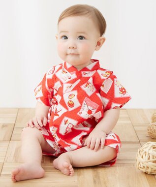 MIKI HOUSE HOT BISCUITS 【ミキハウス】【60-80cm】甚平オール