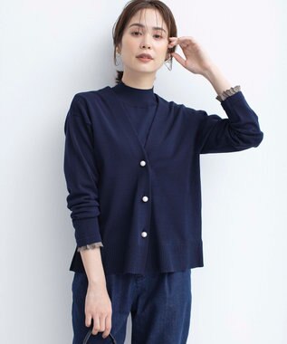 組曲 【2SET・WEB限定】パールボタン配色フリルツイン セット ネイビー系