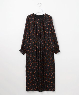 自由区 ポルカドットプリント ワンピース 洗える】ポルカドットプリント ワンピース / 自由区