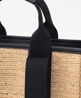 自由区 【2WAY】ハンドルラフィア トートバッグ ナチュラル