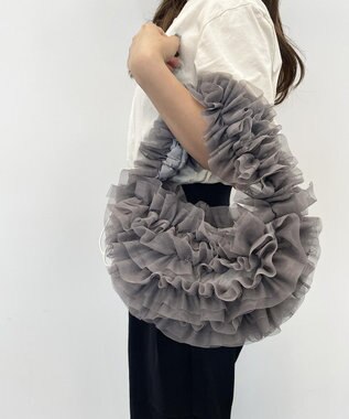 LA BAGAGERIE 【MONICA】シアーチュールドロストバッグ グレー