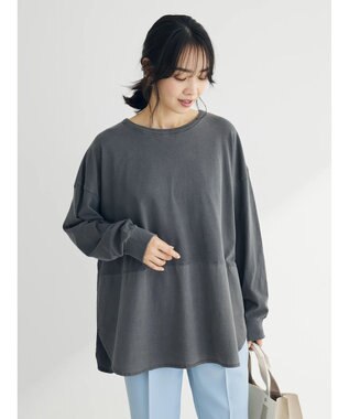 Green Parks ピグメントドッキングスリットデザインチュニック Gray