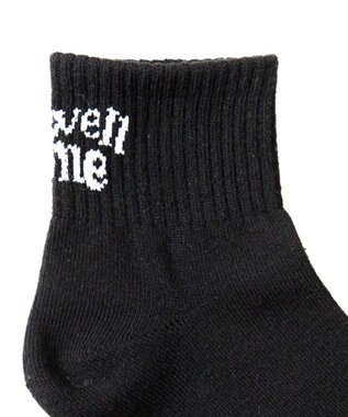 WEGO バックロゴアンクルソックス ブラック