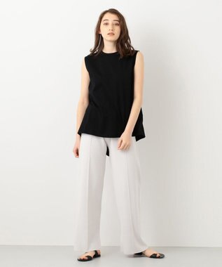 #Newans 【洗える】バックシャンデザインカットソー ブラック系