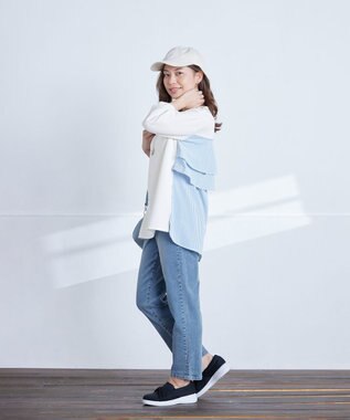 Tiaclasse L 【洗える】バックフレアダイバープルオーバー オフホワイト