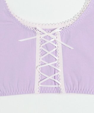 WEGO 【ハーフトップ＆ショーツセット】Liliane　Ciel　　レースアップリボン ライトパープル
