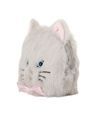 Maison de FLEUR ねこフェイスポーチ Light Gray