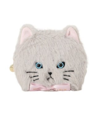Maison de FLEUR ねこフェイスポーチ Light Gray