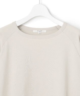 23区 【SLOW】コンパクトシングルジャージー ポンチョ風 Tシャツ フロスト系