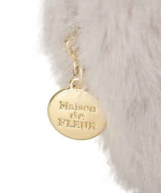 Maison de FLEUR ねこフェイスポーチ Light Gray