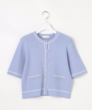 ANY SIS バイカラーニット カーディガン