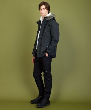 JOSEPH ABBOUD MOUNTAIN 【撥水/ライナードッキング対応】スライバー カモフラージュコンビ パーカー グレー系