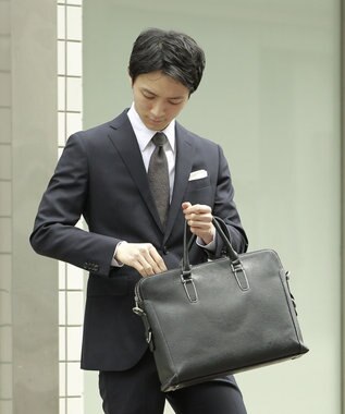 UNBILLION Otias アンティーク仕上げ合皮ブリーフバッグ ブラック