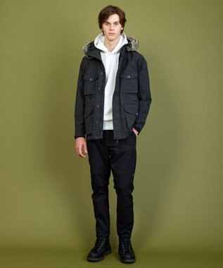 JOSEPH ABBOUD MOUNTAIN 【撥水/ライナードッキング対応】スライバー カモフラージュコンビ パーカー グレー系