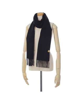 MOONBAT WEB限定【洗える】ミエル (miel) カシミヤ100％ プレーンマフラー ブラック