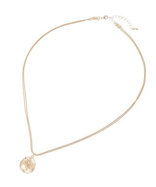 earth music&ecology レイヤードチェーンメダリオンネックレス Gold