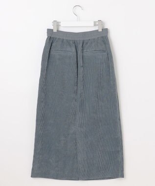 自由区 L 【17号サイズまで展開・SHIHOさん着用】ソフトコーデュロイ スカート ダルブルー