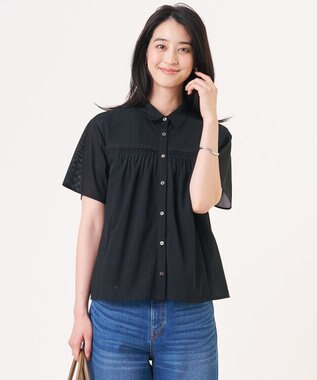 J.PRESS LADIES S シアードライトリコット シャツライク カットソー