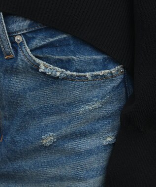 GRACE CONTINENTAL ワイドストレートデニムパンツ インディゴ