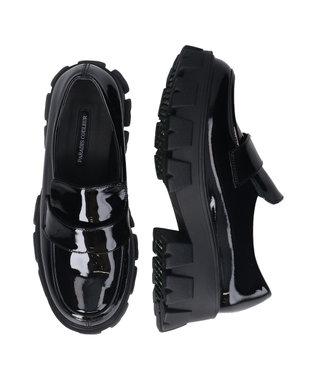 Bridget Birkin 【PARADIS COULEUR】防滑トラックソールローファー ブラックエナメル