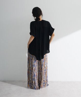 Green Parks Ｉ　レーヨンクレープブラウス Black