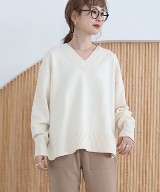 AMERICAN HOLIC Ｖネックニットプルオーバー Ivory