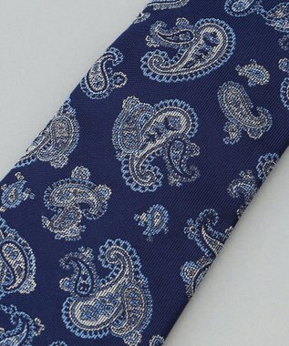 GOTAIRIKU 日本縫製/オリジナル柄【Fermo Fossati】ネクタイ_ペイズリー ネイビー系4