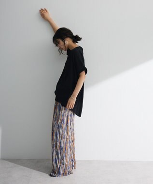 Green Parks Ｉ　レーヨンクレープブラウス Black