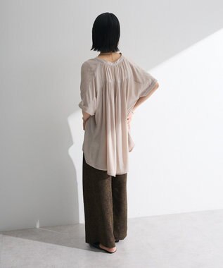 Green Parks Ｉ　レーヨンクレープブラウス Black