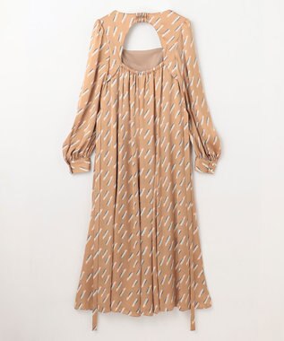 GRACE CONTINENTAL バックシャンリップドレス ベージュ