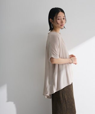 Green Parks Ｉ　レーヨンクレープブラウス Black