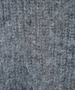 Green Parks フロントジップビックカラーニットブルゾン Gray